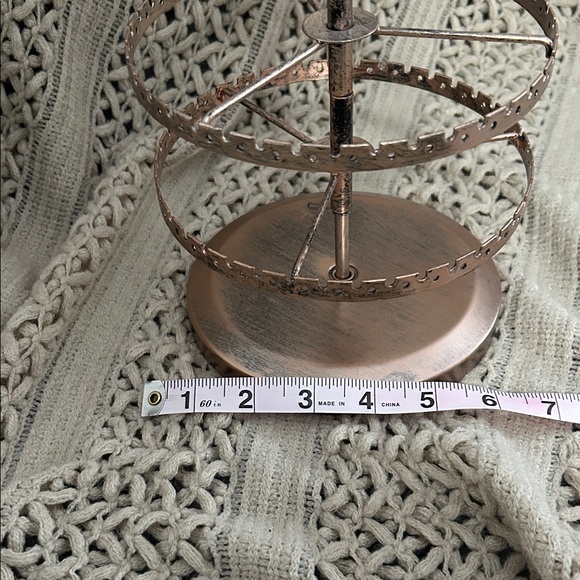 Rotating Rose Gold and Black Jewelry Organizer - Picture 5 of 5